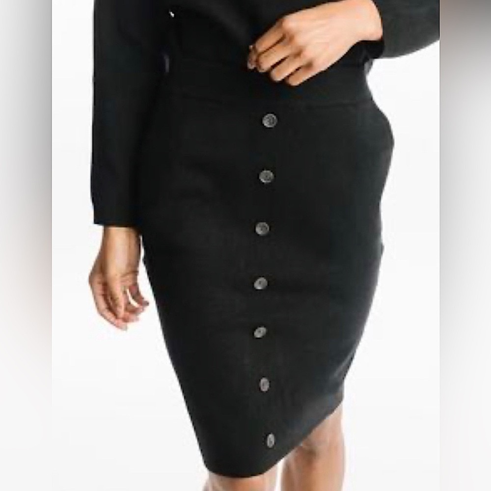 ZYIA TRIBECA SWEATER SKIRT - BLACK - SZ M